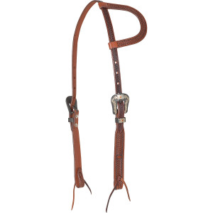 Cashel Diamond Tooled Slip Ear Headstall Chestnut